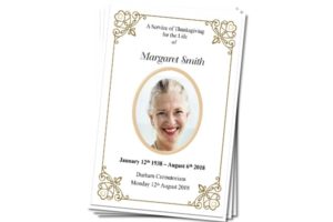 Personalised Funeral Memorial Order of Service