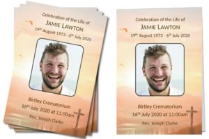 Personalised Funeral Memorial Order of Service