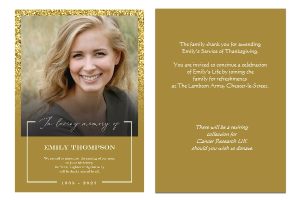 Personalised Funeral Memorial Order of Service