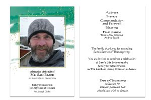 Personalised Funeral Memorial Order of Service